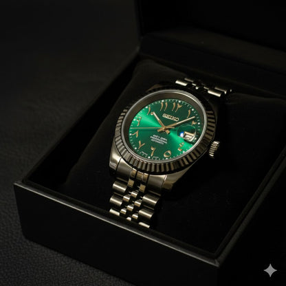SZR Date Just Noir Arabic Dial vert
